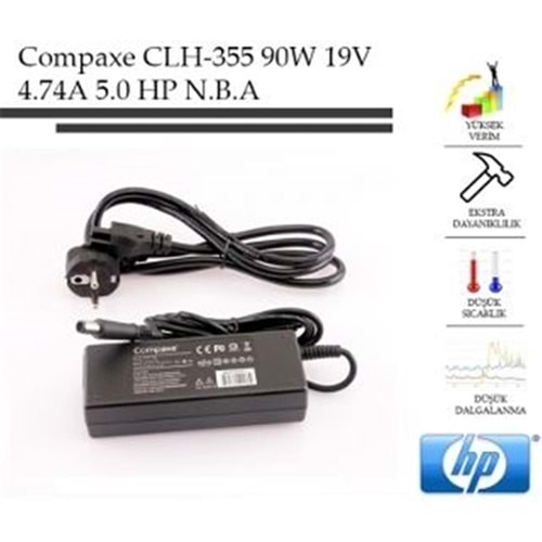 Compaxe CLH-355 90W 19V 4.74A 7.4-5.0 HP Compaqe Notebook Adaptörü