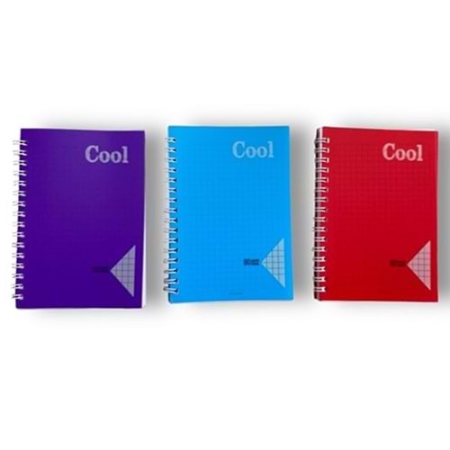 Keskin Color Plastik Kapak Spiralli Cool Defter A6 80 Yaprak Çizgili (1 Adet)