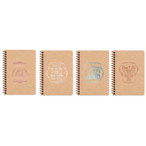 Keskin Color Defter Spiralli S.Kapak Funky 16,5x22,5 80 YP Kareli