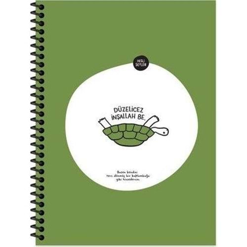 Hisli Şeyler Spiralli Kar.Kapak Stic Defter 18,5x25 80 YP Kar.