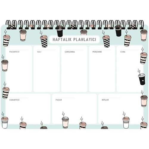 Keskin Color Spiralli Planner Kahve 17x24