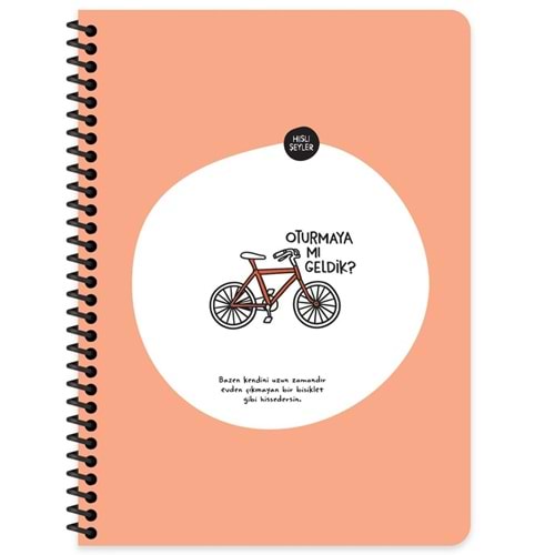 Hisli Şeyler Stickerli Defter Oturmaya Mı Geldik 16,5x22,5 80 Yp.çiz.