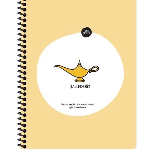 Hisli Şeyler Stickerli Defter Hallederiz 16,5x22,5 80 Yp.Kar.