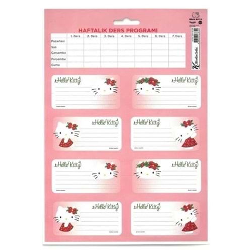 Hello Kitty Etiket Ders Programlı 3 Lü 220130-08