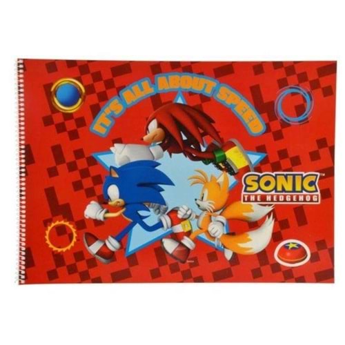 Sonic Spiralli Resim Defteri 25x35 15 YK 300215-15 (1 Adet)