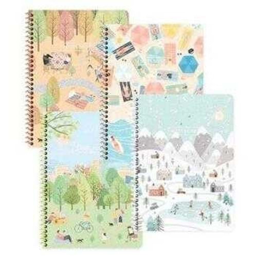 Keskin Color Defter Karton Kapak Spiralli Mevsimler 16,5x22,5 80 Yp