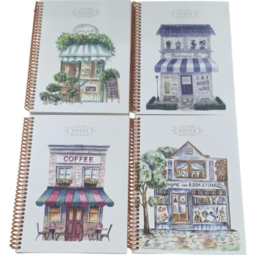 Keskin Color Defter Spr.Karton Kapak 16,5x22,5 80 Yp.Kareli La Plume Shop
