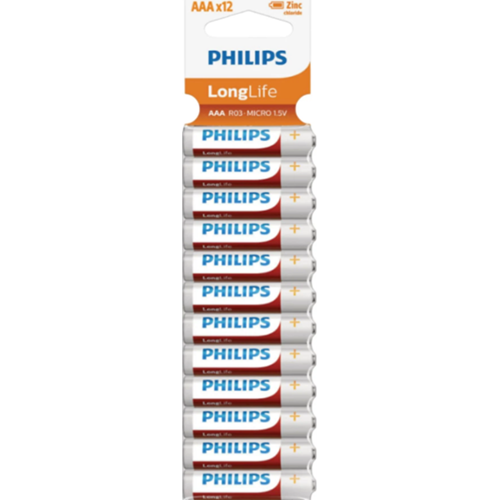 Philips Longlife İnce Kalem Pil AAA 12 Li
