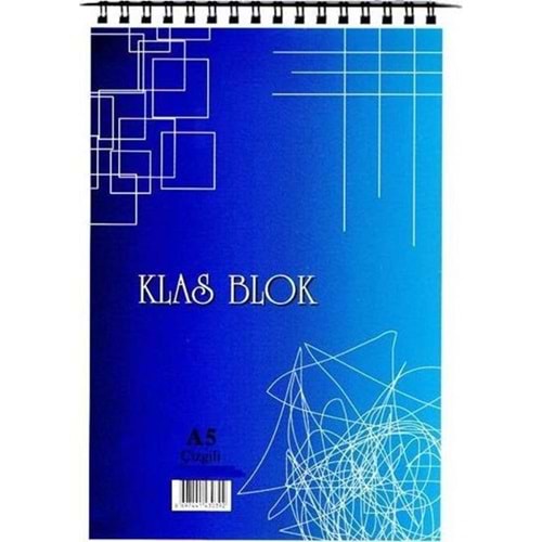 Klas Bloknot Spiralli Kareli 36 YP A5