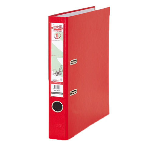 Manu Büro Klasör Dar Plastik Kırmızı 2035