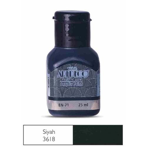 Artdeco Akrilik Boya 25 Ml Siyah 70A-3618 (1 Adet)