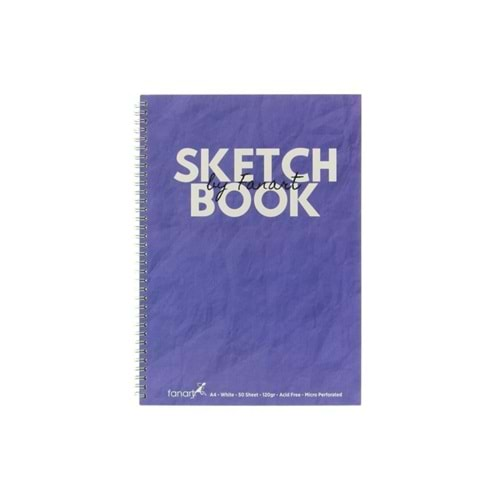 Fanart Academy Sketch Book 120 GR Spiralli 50 YP A4 Mor 8672