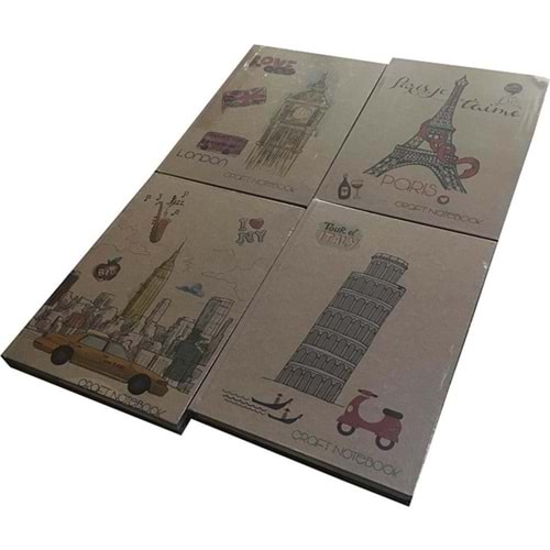 Liz Defter Kraft Kapak Seperatörlü 144 YP 20x28