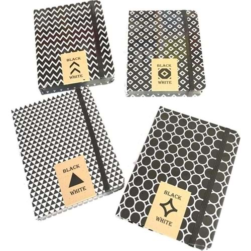 Liz Defter Ofset Kapak Lastikli 120 YP 90 GR Siyah
