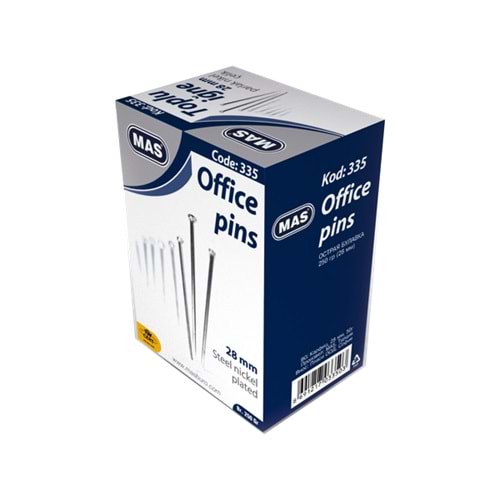 Mas Toplu İğne Nikel 28 MM 250 GR 335