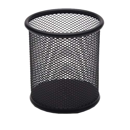 Mas Kalemlik Metal Perforeli Silindir Siyah 500