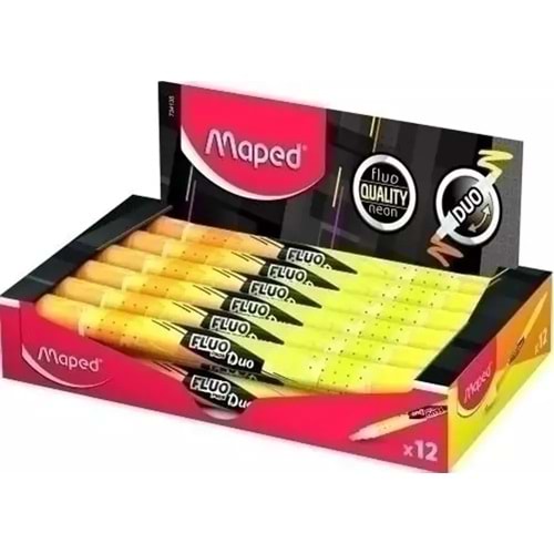 Maped Fosforlu Kalem Fluo Duo Sarı-Turuncu 734135 (1 Adet)