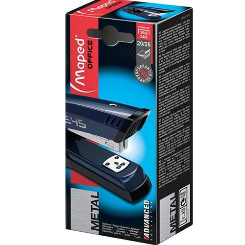 Maped Zımba Makinası Advanced Metal Half Strip 24/6 Mavi 354512
