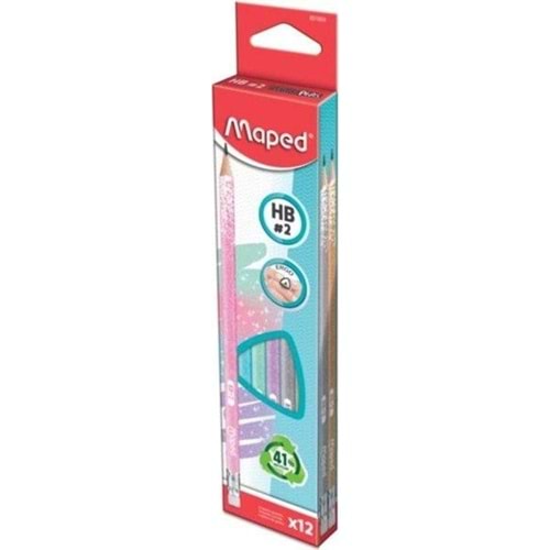 Maped Black Pep S Deco Glıtter Silgili Kurşun Kalem Hb (1 Adet)