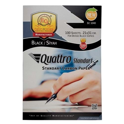Factory Karbon kağıt Standart 21x31 Cm Siyah Sc1050-s