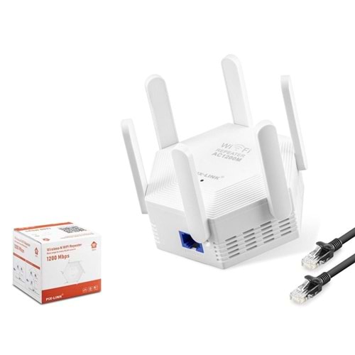 Pix-Link Wr56T Wifi Repeater 1200Mbps Beyaz Çift bant Wi-Fi 2.4 GHz ve 5 GHz WPS Desteği