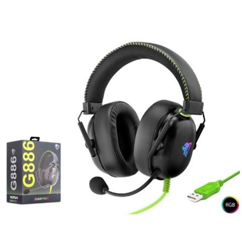 MOFAN G886 USB RGB 7.1 Surround Over-Ear Mikrofonlu Gaming Kulaklık Siyah