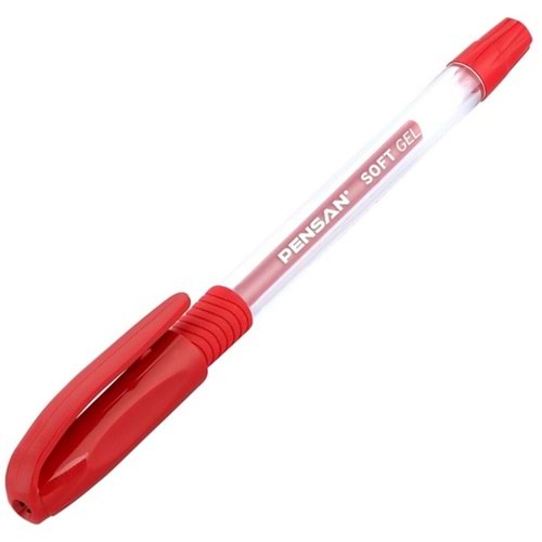 Pensan Tükenmez Kalem Soft Gel Kırmızı 0.7 MM 2400 (1 Adet)