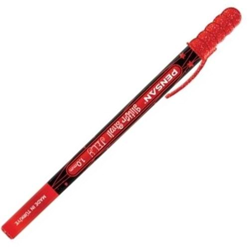 Pensan Jel Kalem Jely 1.0 MM Glıtter Simli Kırmızı 2800 (1 Adet)