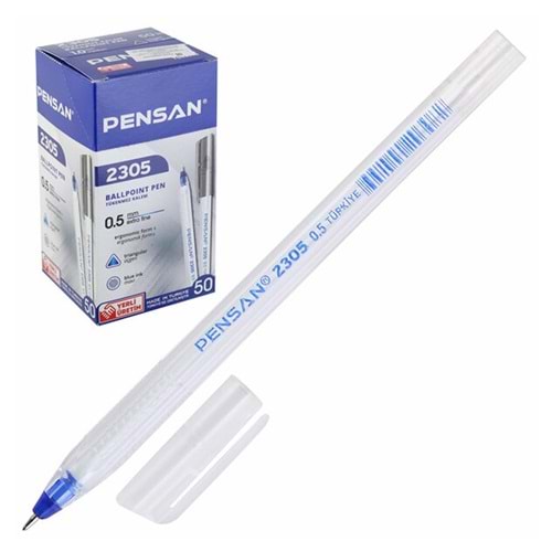 Pensan Tükenmez Kalem Üçgen Mavi 0,5 MM 2305 (1 Adet)