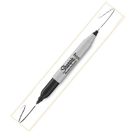 Sharpie Markör Permanent Twin Çift Uçlu Siyah S0811100 (1 Adet)