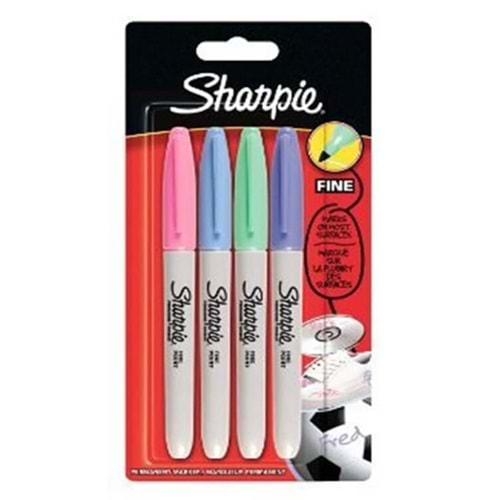 Sharpie Markör Permanent Fine Pastel Renkler 4 LÜ 2065402