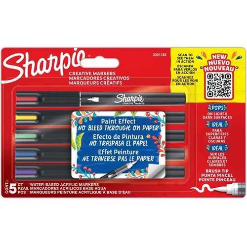 Sharpie Markör Akrilik Fırça Uç 5 Li Bls 2201182