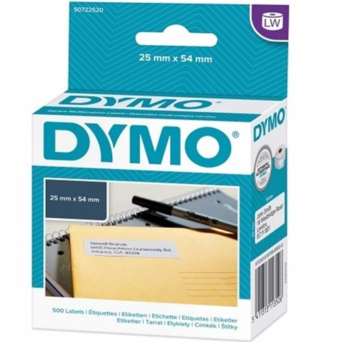 DYMO S0722520 LW İade Adres Etiketi, 500 etiket-paket,25 x 54mm (11352 )