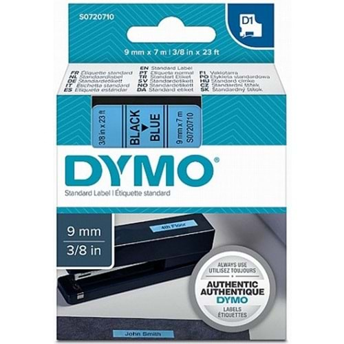 DYMO S0720710 D1 Yedek Şerit 9 mmx7mt Mavi-Siyah 40916