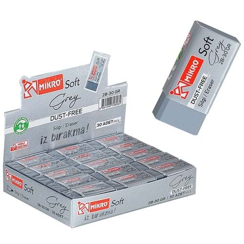 Mikro Silgi Gri 2B-30GR (1 Adet)