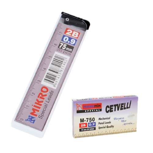 Mikro Min Cetvelli 2B 75 MM 0.9 MM M-750 (1 Adet)