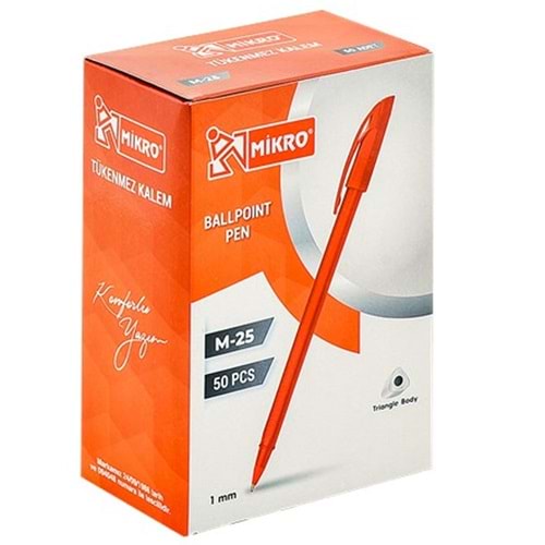 Mikro Tükenmez Kalem 1 mm Kırmızı M-25 (1 Adet)