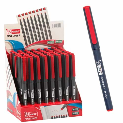 Mikro Fineliner Standlı Kalem Kırmızı M 2028-48