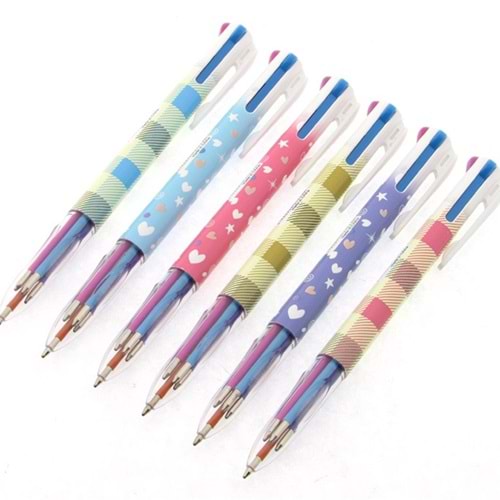 Aihao Tükenmez Kalem 1.0 MM 4 Renk AH147B-36 (1 Adet)