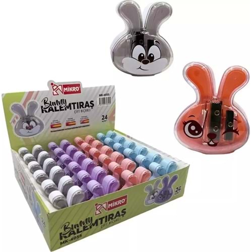 Mikro Kalemtıraş Bunny Çift Bıçaklı Mk-4055-24 (1 Adet)