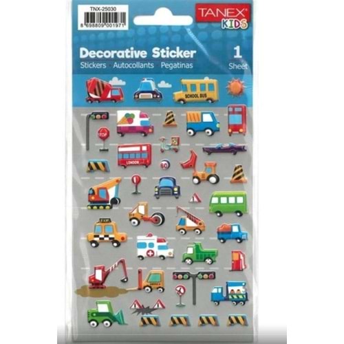 Tanex Stickers Eu Puffy Damla Etiket Trafik Serisi 6 Ad. Tnx-25030