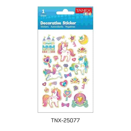 Tanex Stickers Eu Puffy Damla Etiket Unıcorn Serisi . Tnx-25077 (1 Adet)