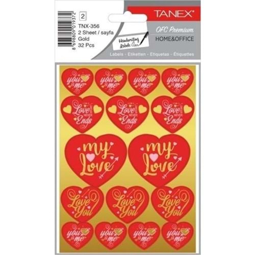 Tanex Gold Kalp Etiketi-6 Tnx-356 (1 Adet)