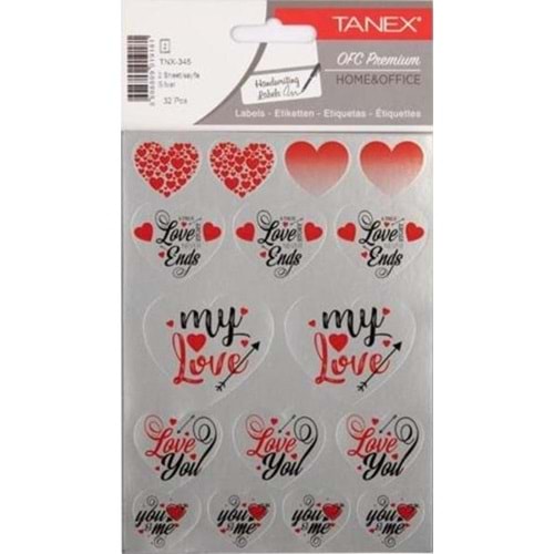 Tanex Sılver Kalp Etiketi-5 Tnx-345 (1 Adet)