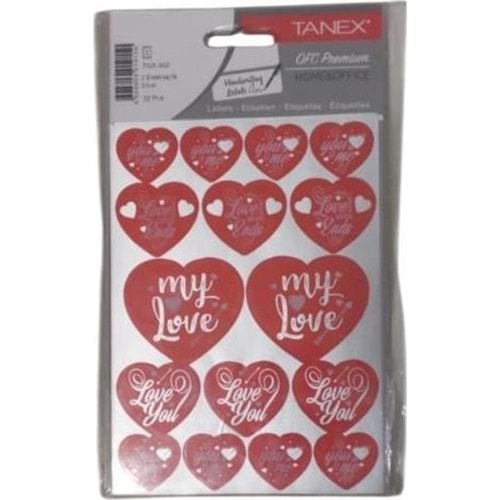 Tanex Sılver Kalp Etiketi-2 Tnx-342 (1 Adet)