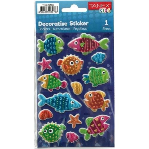 Tanex Balık Serisi Etiketi Tnx-25168 (1 Adet)