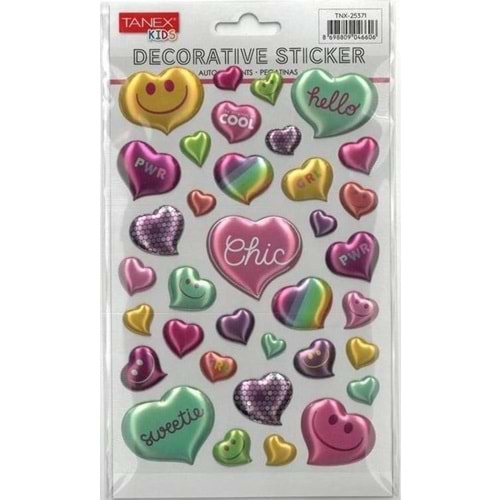 Tanex Kalp Balon Serisi Puffy Etiketi Tnx-25371