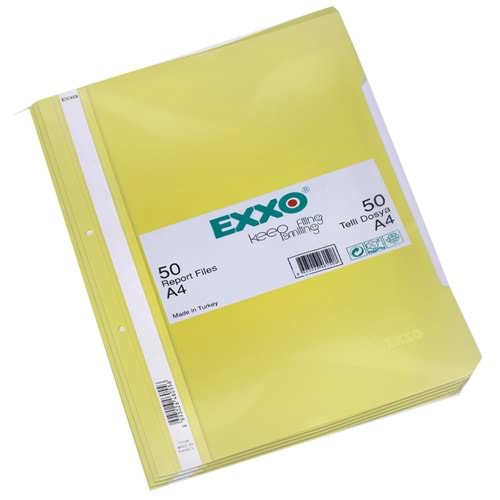 Exxo Telli Dosya Plastik A4 Sarı TT120 (1 Adet)