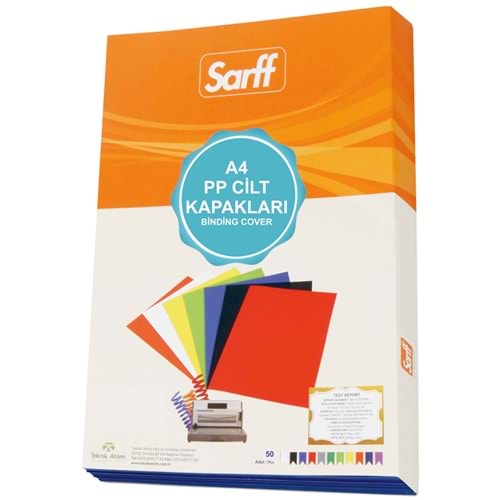 Sarff Cilt Kapağı Plastik Opak A4 450 MIC Mavi 15201103 (1 Adet)
