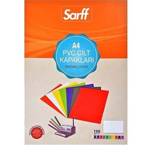 Sarff Cilt Kapağı Plastik Opak A4 160 MIC Beyaz 15201012 (1 Adet)